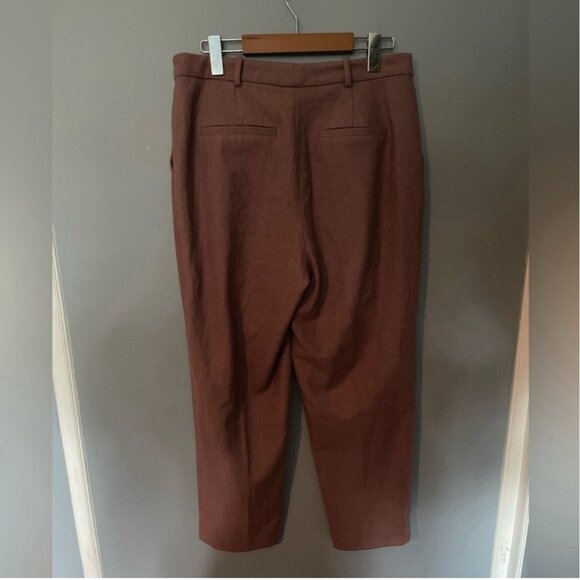 Women’s Blush Pink Contemporaine Wool Blend Pants – Slim Fit Trousers - Picture 4 of 5